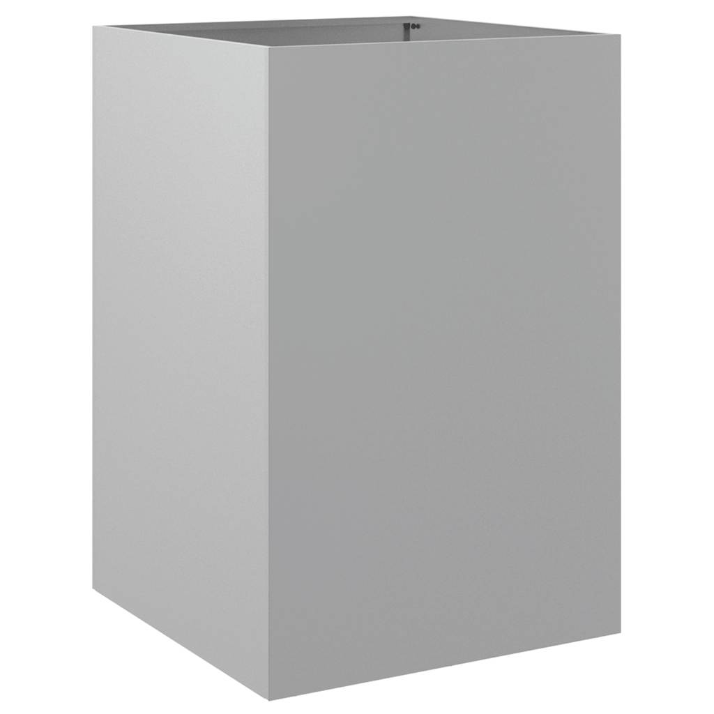 Vidaxl Planning Box 52x48x75 cm de acero galvanizado de color plateado