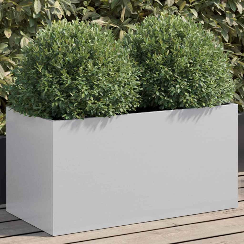 Vidaxl Planning Box 62x30x29 CM Galvanized Steel Silver Colored