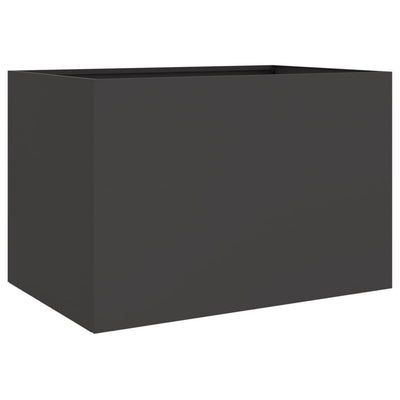 Casella di pianificazione Vidaxl 62x40x39 cm in acciaio nero
