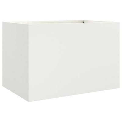 Casella di pianificazione Vidaxl 62x40x39 cm in acciaio bianco