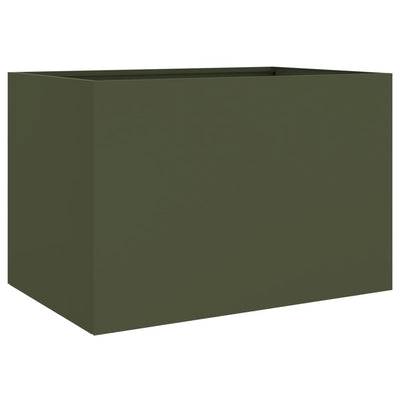 Scatola di pianificazione Vidaxl 62x47x46 cm in acciaio verde oliva