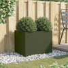 Scatola di pianificazione Vidaxl 62x47x46 cm in acciaio verde oliva
