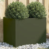 Scatola di pianificazione Vidaxl 62x47x46 cm in acciaio verde oliva