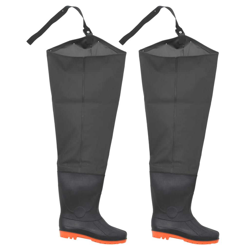 Botas pesqueros de Vidaxl tamaño 46 verde oscuro