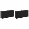 Vidaxl plantenbakken met 2 potten 2 st 90x20x40 cm poly rattan zwart
