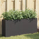 Fioriere Vidaxx con 2 vasi 2 pz 90x20x40 cm polyrattan nero