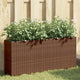 Fioriere Vidaxx con 2 vasi 2 pz 90x20x40 cm polyrattan marrone