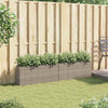 Vidaxl plantenbakken met 2 potten 2 st 90x20x40 cm poly rattan grijs