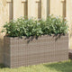 Fioriere Vidaxx con 2 vasi 2 pz 90x20x40 cm polyrattan grigio