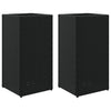 Vidaxl plantenbakken 2 st 30x30x60 cm poly rattan zwart
