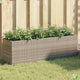 Fioriere Vidaxx con 3 vasi 2 pz 105x30x32 cm polyrattan grigio