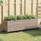 Fioriere Vidaxx con ruote 2 pezzi 107x32x38 cm polyrattan grigio