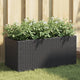 Fioriere Vidaxx con 2 vasi 2 pz 72x30x32 cm polyrattan nero