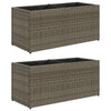 Vidaxx jardineras con 2 maceteros 2 piezas 72x30x32 cm polirratán gris