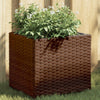 Vidaxx maceteros 2 piezas 36x30x32 cm polirratán marrón