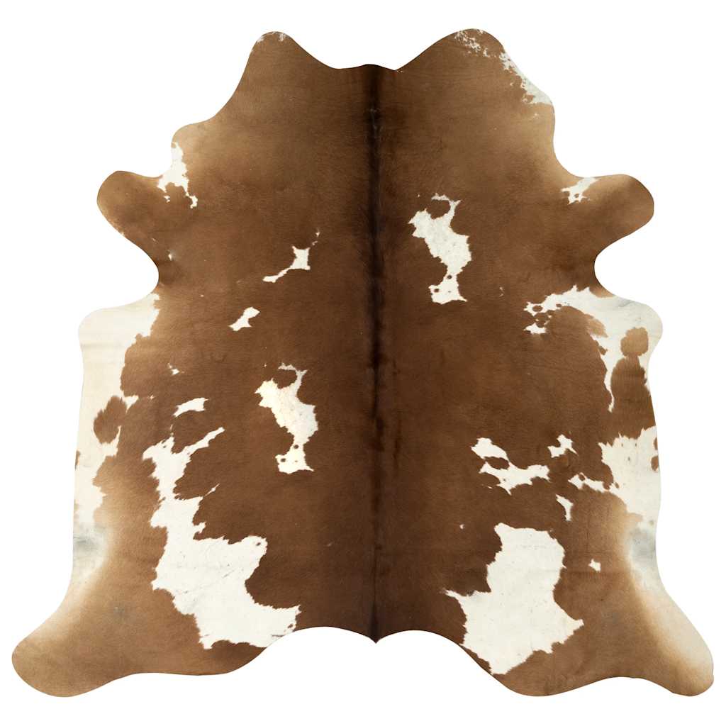 Tappeto VidaXL 180x220 cm vera pelle di vacchetta marrone e bianca