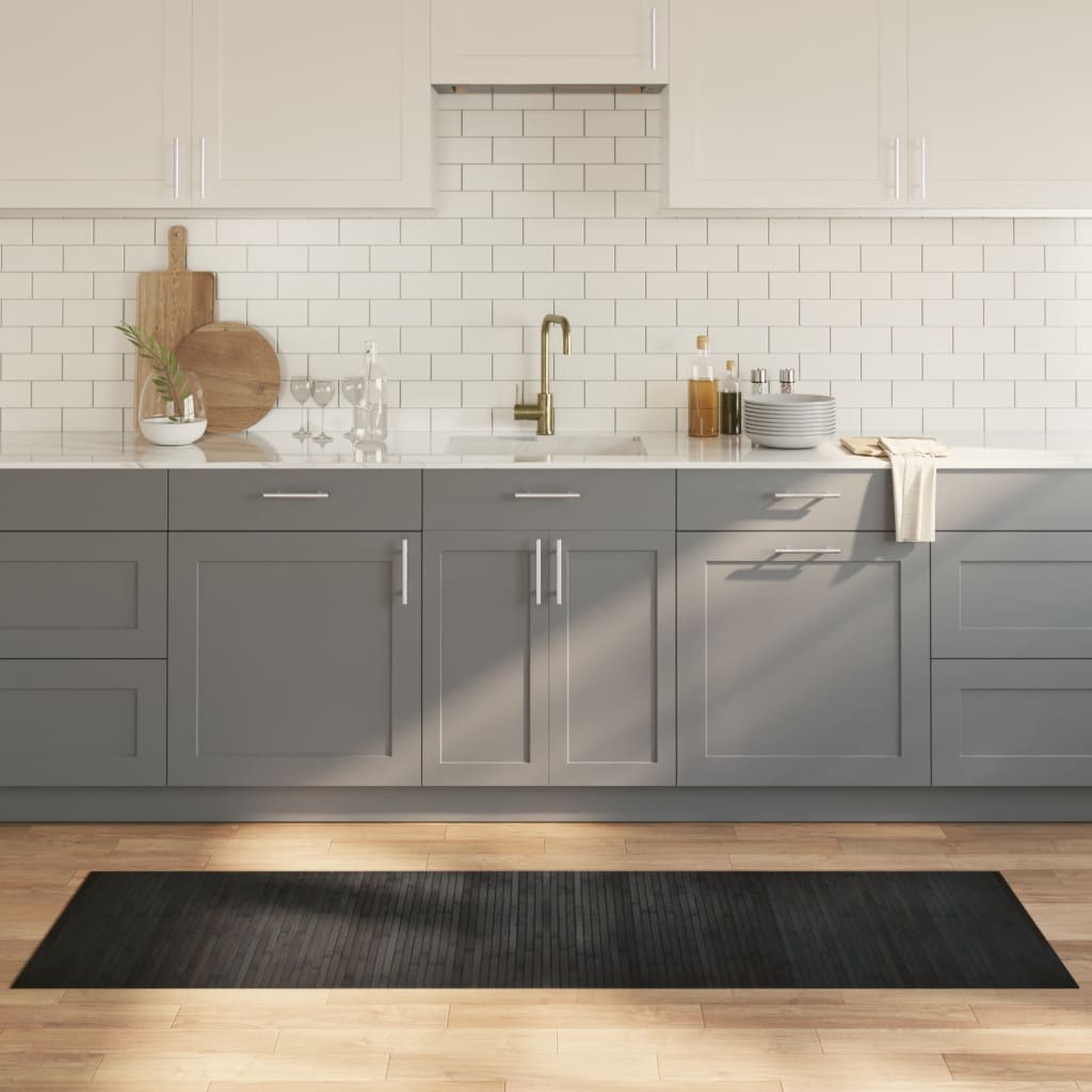 Tappeto rettangolare Vidaxx 60x200 cm bambù grigio