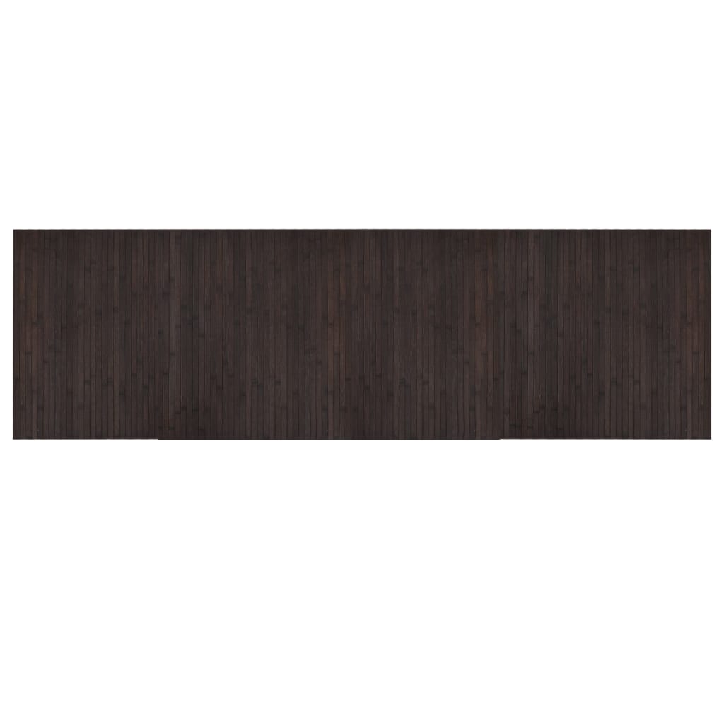 Vidaxx alfombra rectangular 60x200 cm bambú marrón oscuro