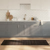Vidaxx alfombra rectangular 60x200 cm bambú marrón oscuro