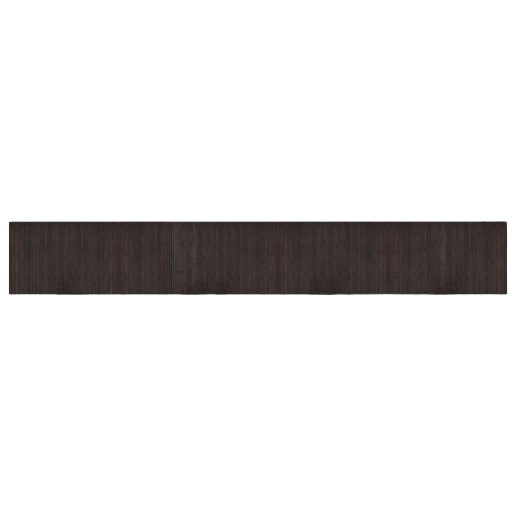 Tappeto vidaxl rettangolare 60x400 cm Bamboo marrone scuro
