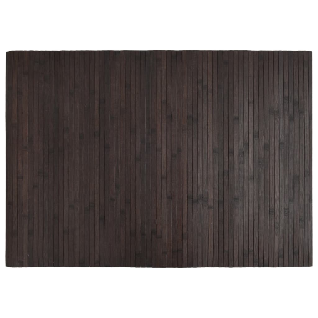 Vidaxx alfombra rectangular 70x100 cm bambú marrón oscuro