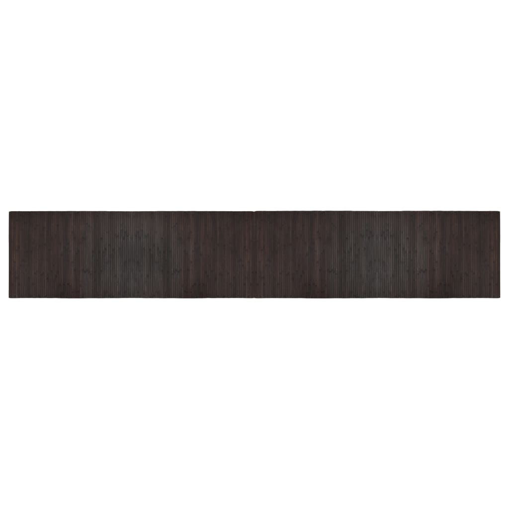 Alfombra Vidaxl rectangular 70x400 cm bambú marrón oscuro