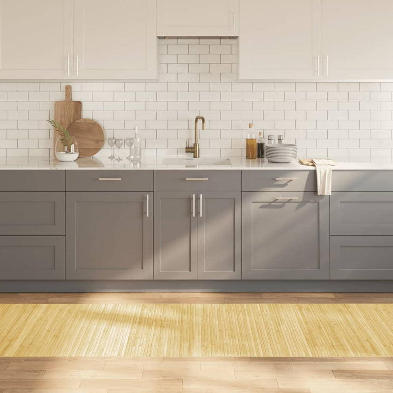 Tappeto rettangolare Vidaxx 80x400 cm bambù chiaro naturale