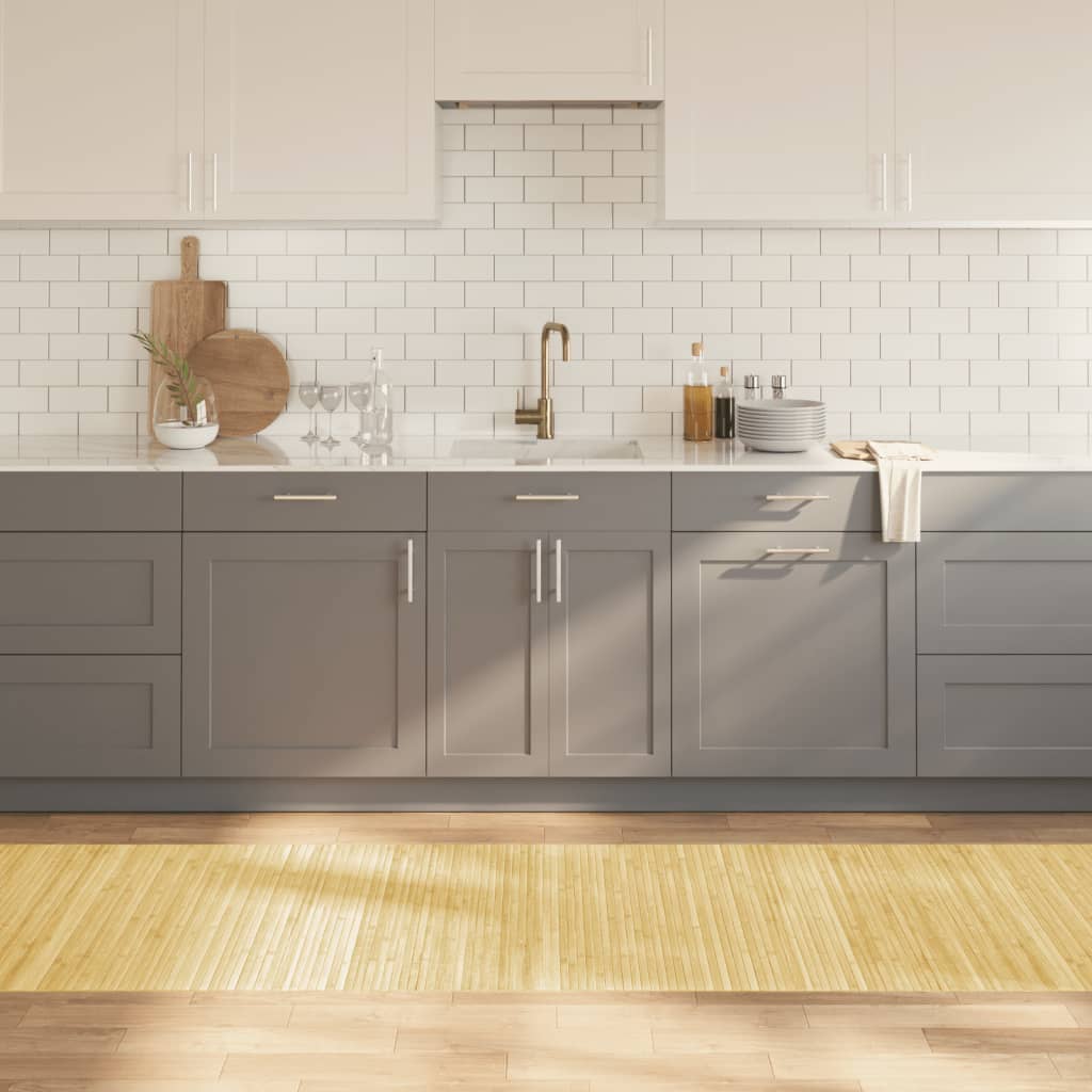 Tappeto rettangolare Vidaxx 80x400 cm bambù chiaro naturale