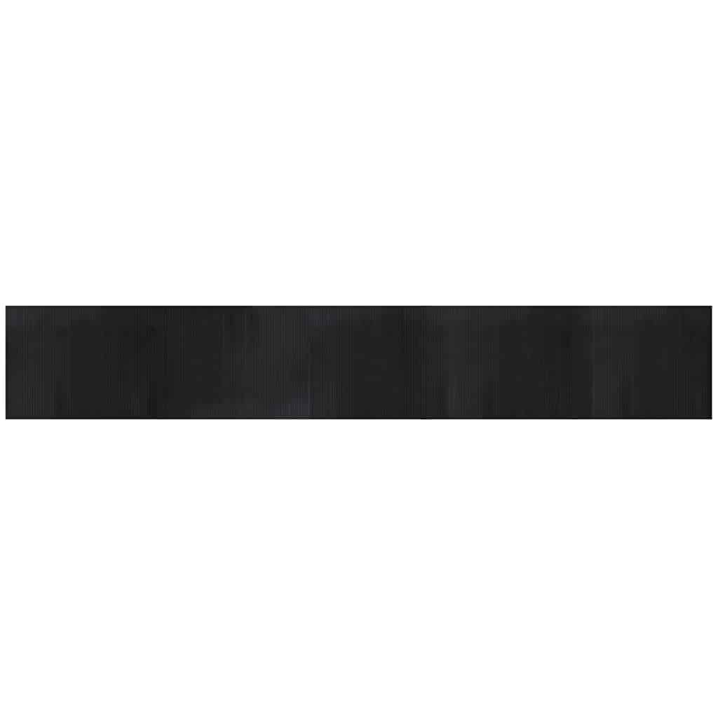 Alfombra Vidaxl rectangular 80x500 cm de bambú negro
