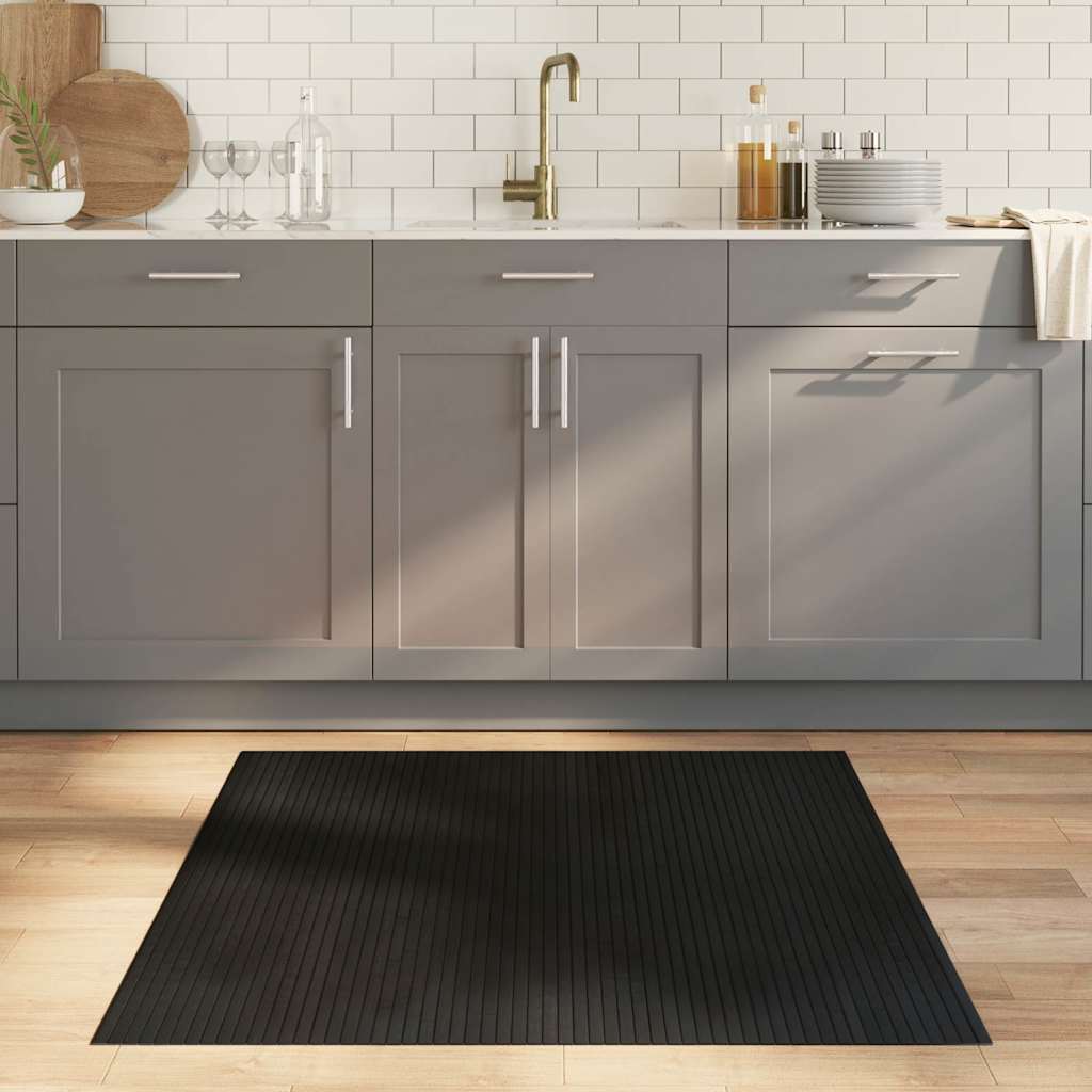 Tappeto rettangolare Vidaxx 100x100 cm bambù nero