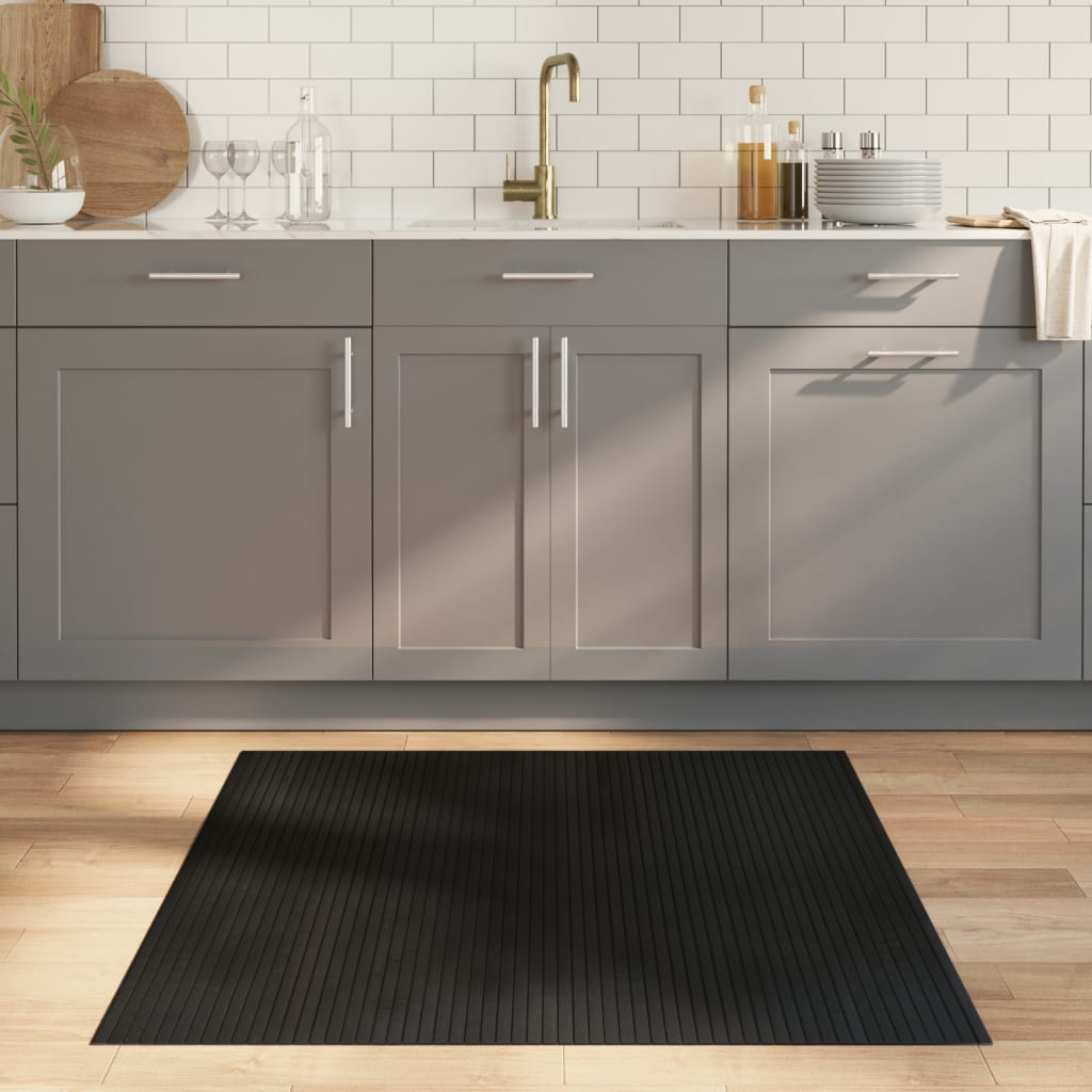 Tappeto rettangolare Vidaxx 100x100 cm bambù nero
