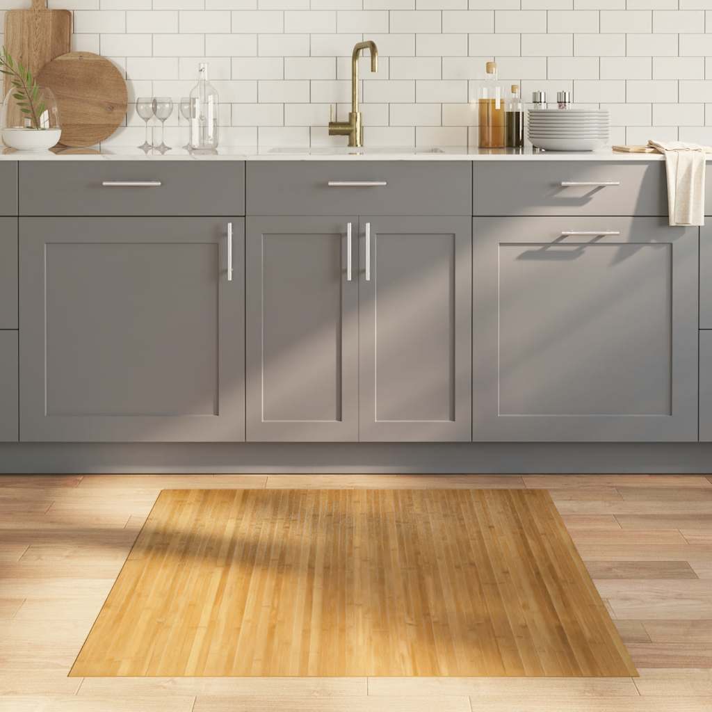 Tappeto rettangolare Vidaxx 100x100 cm bambù naturale
