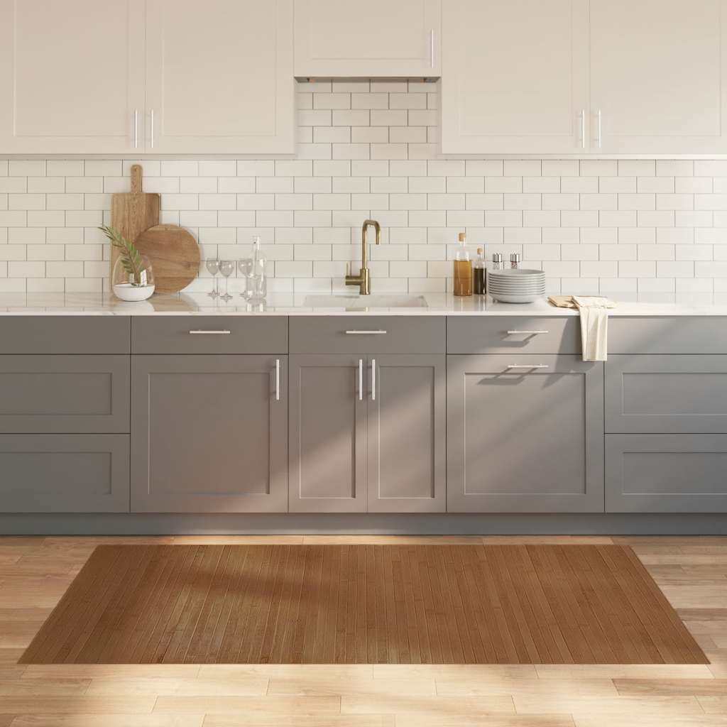 Tappeto rettangolare Vidaxx 100x200 cm bambù marrone