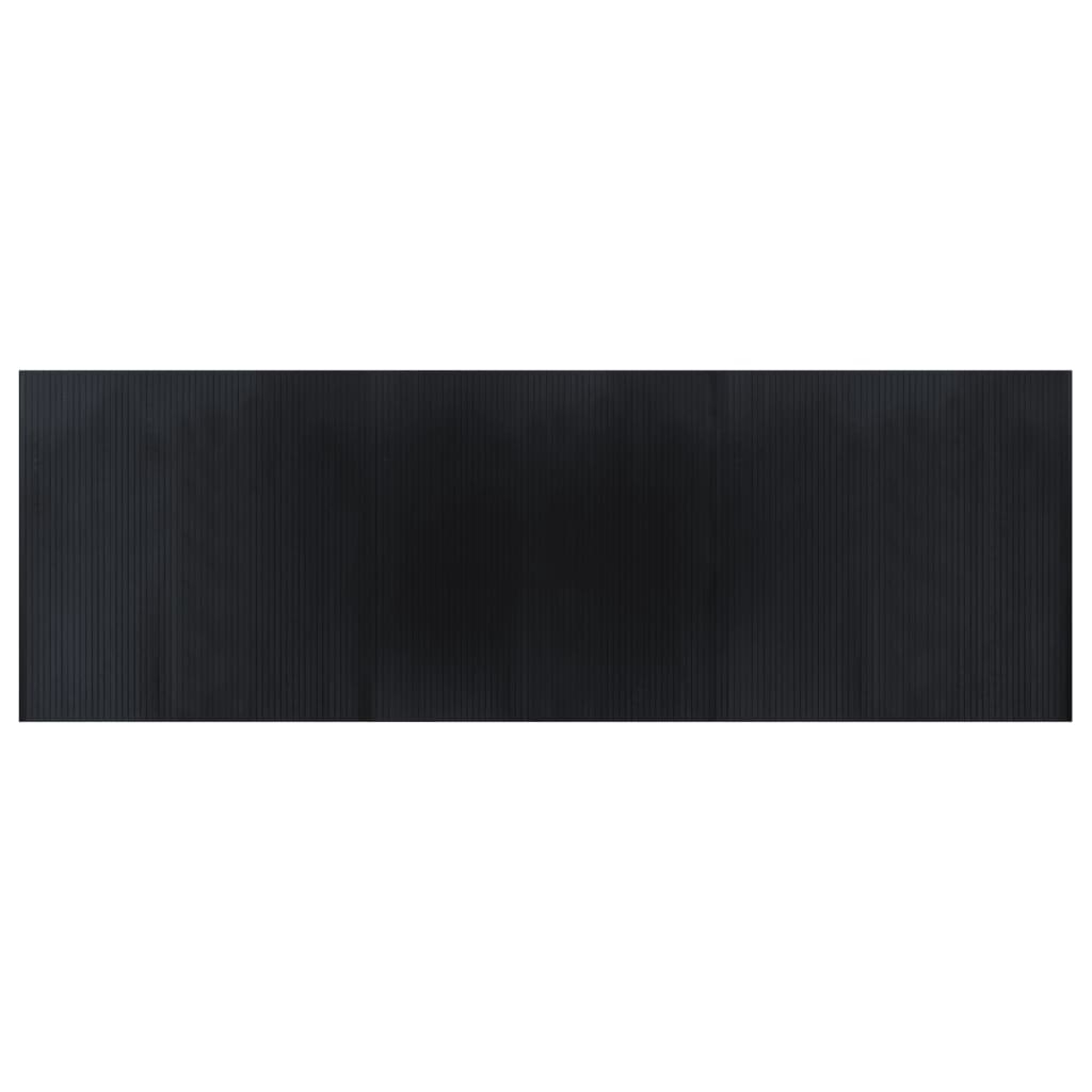 Vidaxl alfombra rectangular 100x300 cm bambú negro