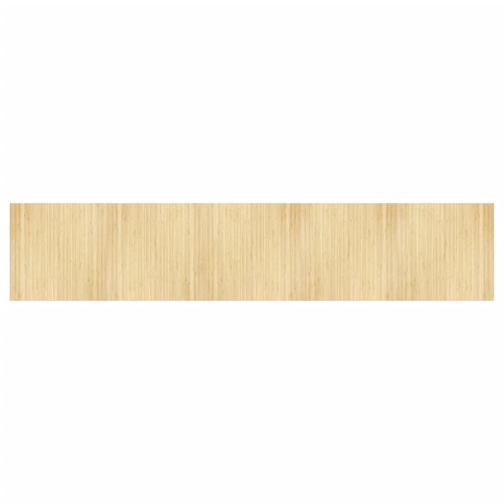 Vidaxl alfombra rectangular 100x500 cm luz de bambú natural natural