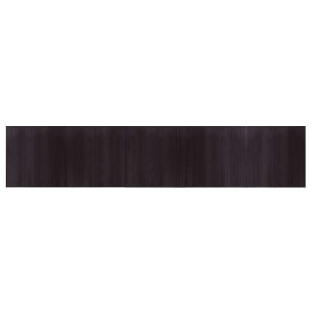 Tappeto vidaxl rettangolare 100x500 cm di bambù marrone scuro