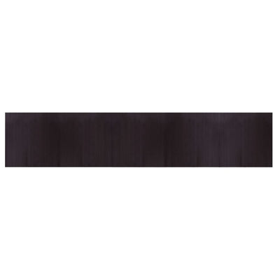 Vidaxl alfombra rectangular 100x500 cm bambú marrón oscuro