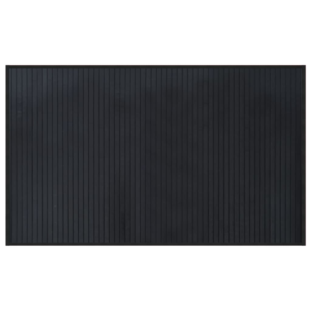 Vidaxx alfombra rectangular 60x100 cm bambú negro