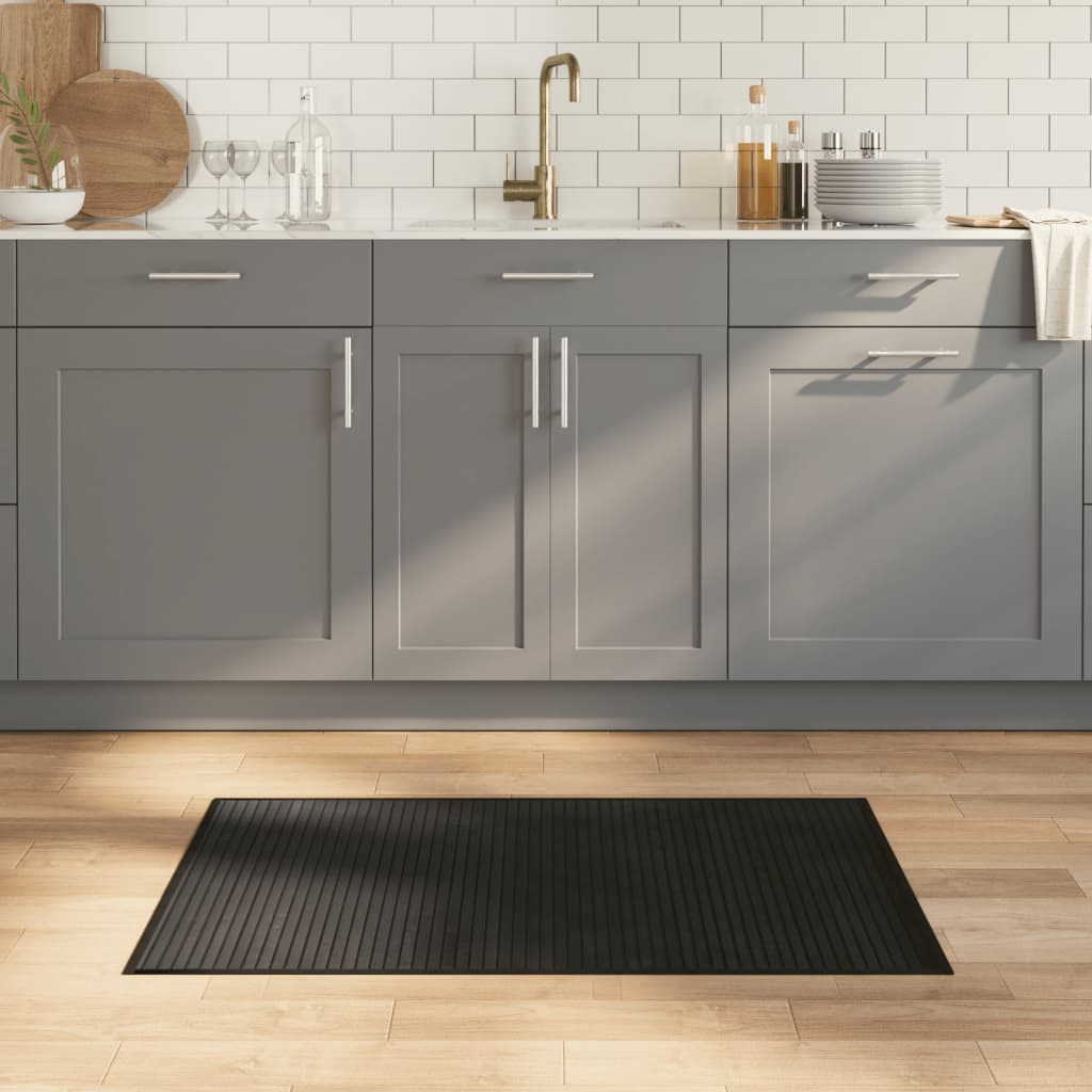 Vidaxx alfombra rectangular 60x100 cm bambú negro