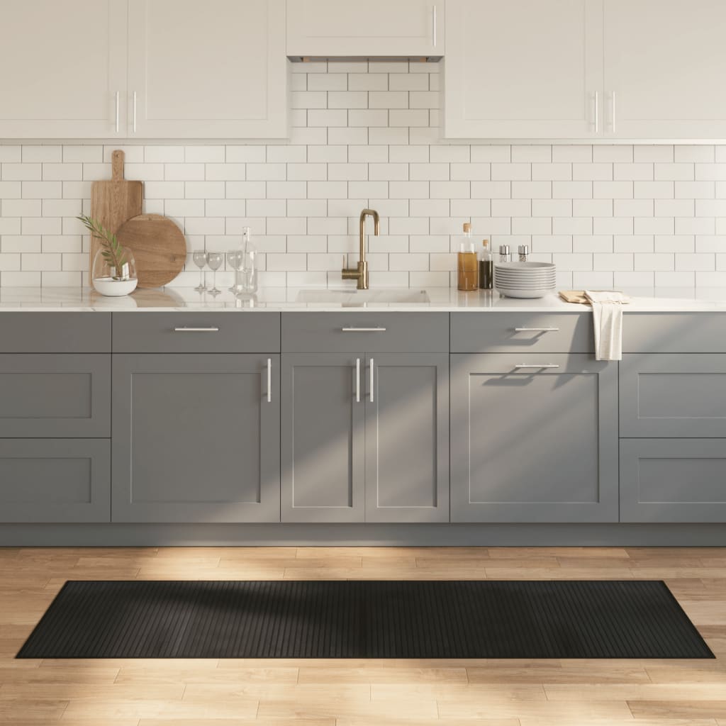 Tappeto rettangolare Vidaxx 60x200 cm bambù nero
