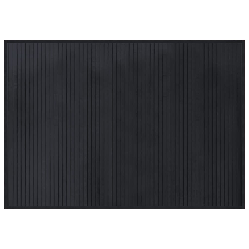 Vidaxx alfombra rectangular 70x100 cm bambú negro