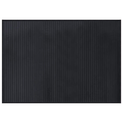 Vidaxx alfombra rectangular 70x100 cm bambú negro