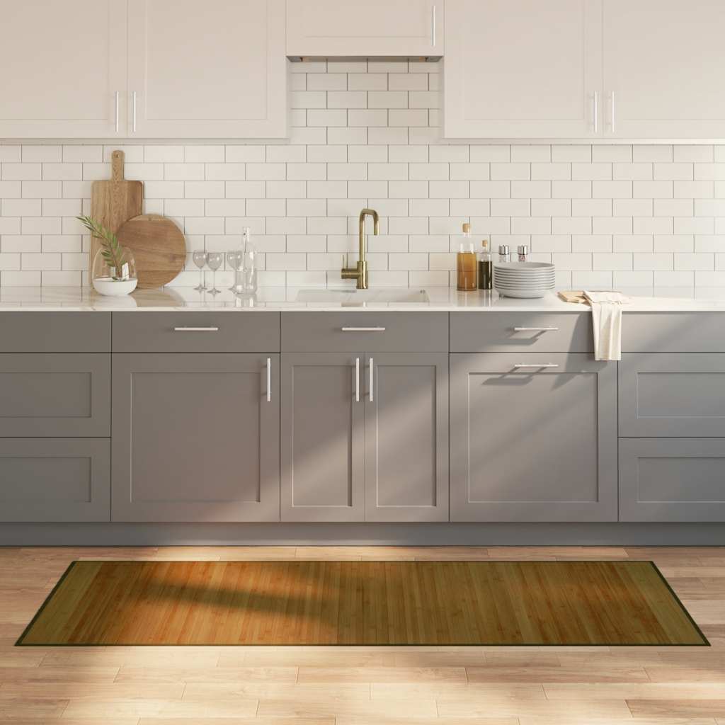 Tappeto vidaxl rettangolare 70x200 cm Bamboo marrone