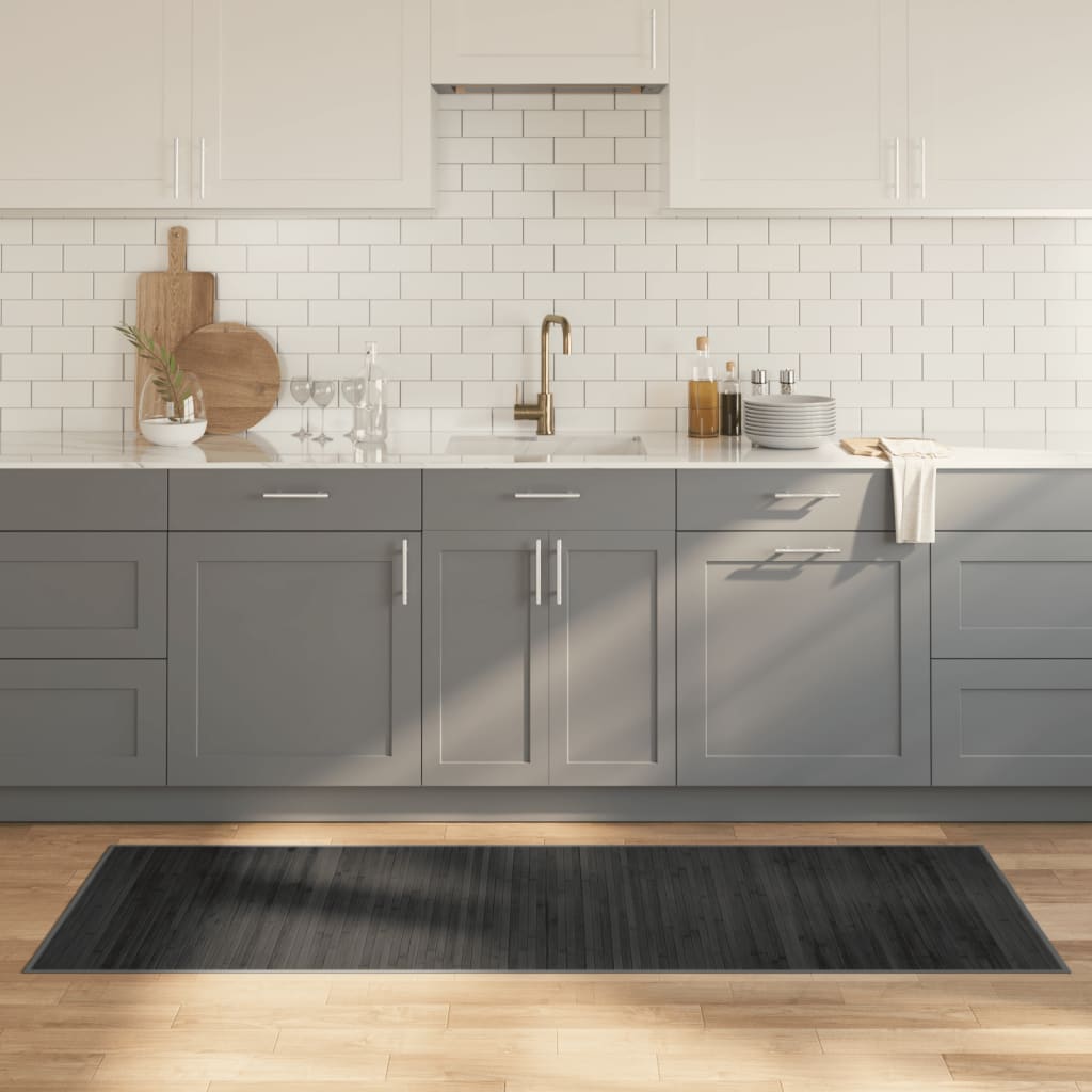 Vidaxx alfombra rectangular 70x200 cm gris bambú