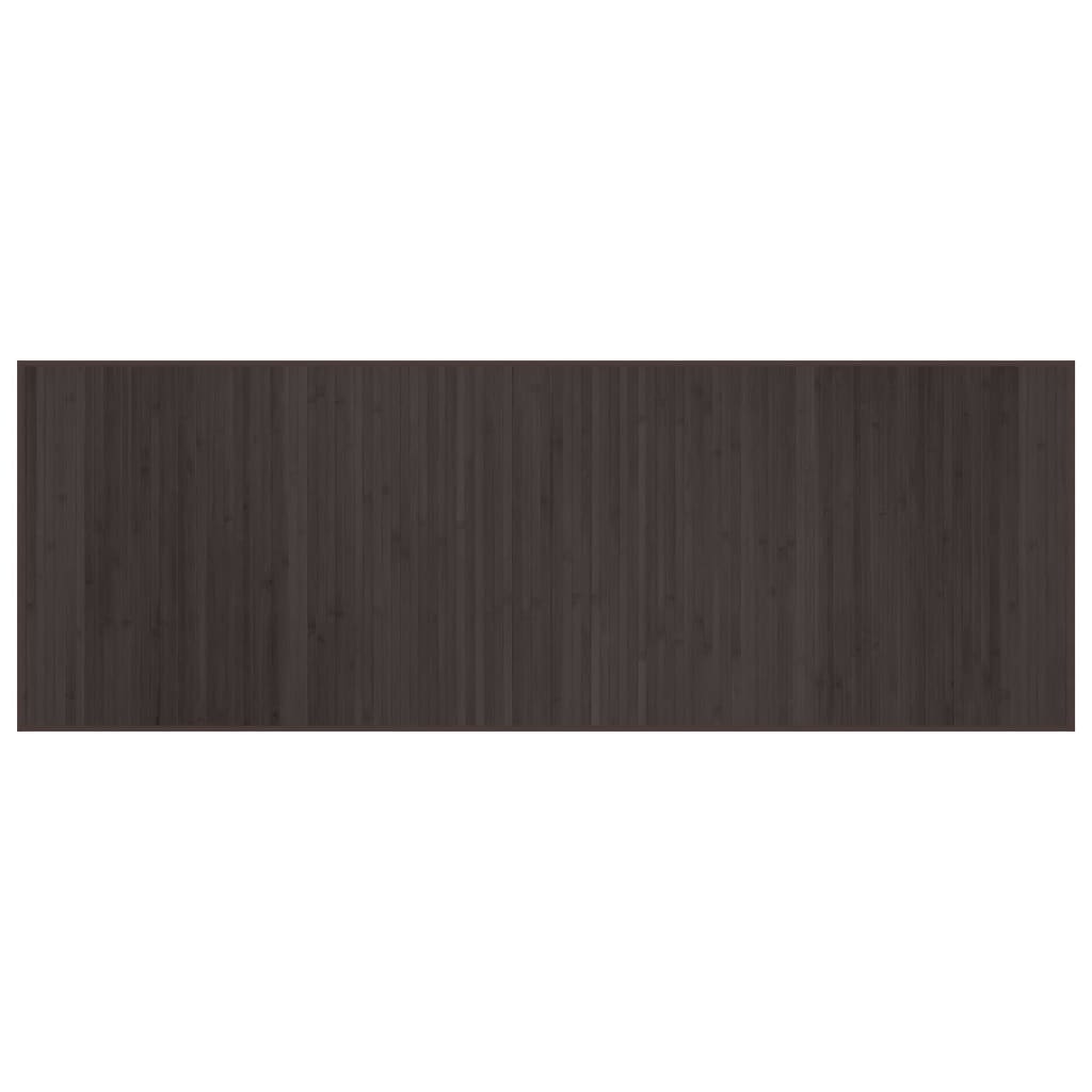 Vidaxx alfombra rectangular 70x200 cm bambú marrón oscuro