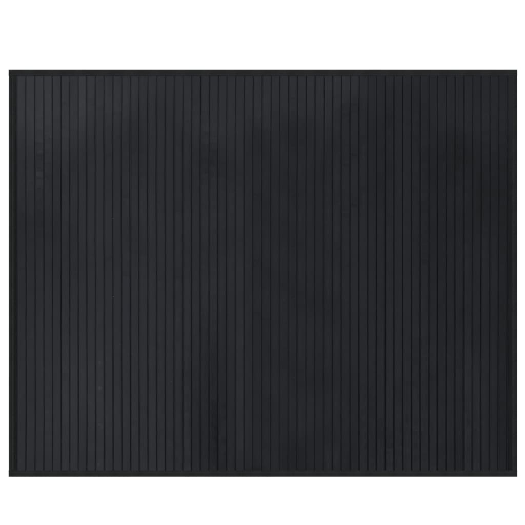 Vidaxx alfombra rectangular 80x100 cm bambú negro