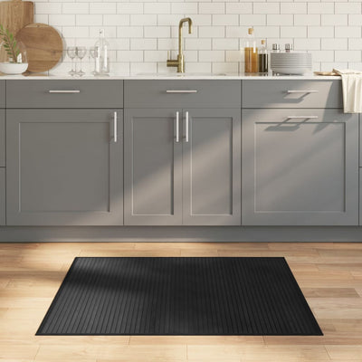 Vidaxx alfombra rectangular 80x100 cm bambú negro