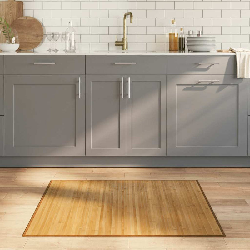 Vidaxl rectangular 80x100 cm de bambú natural