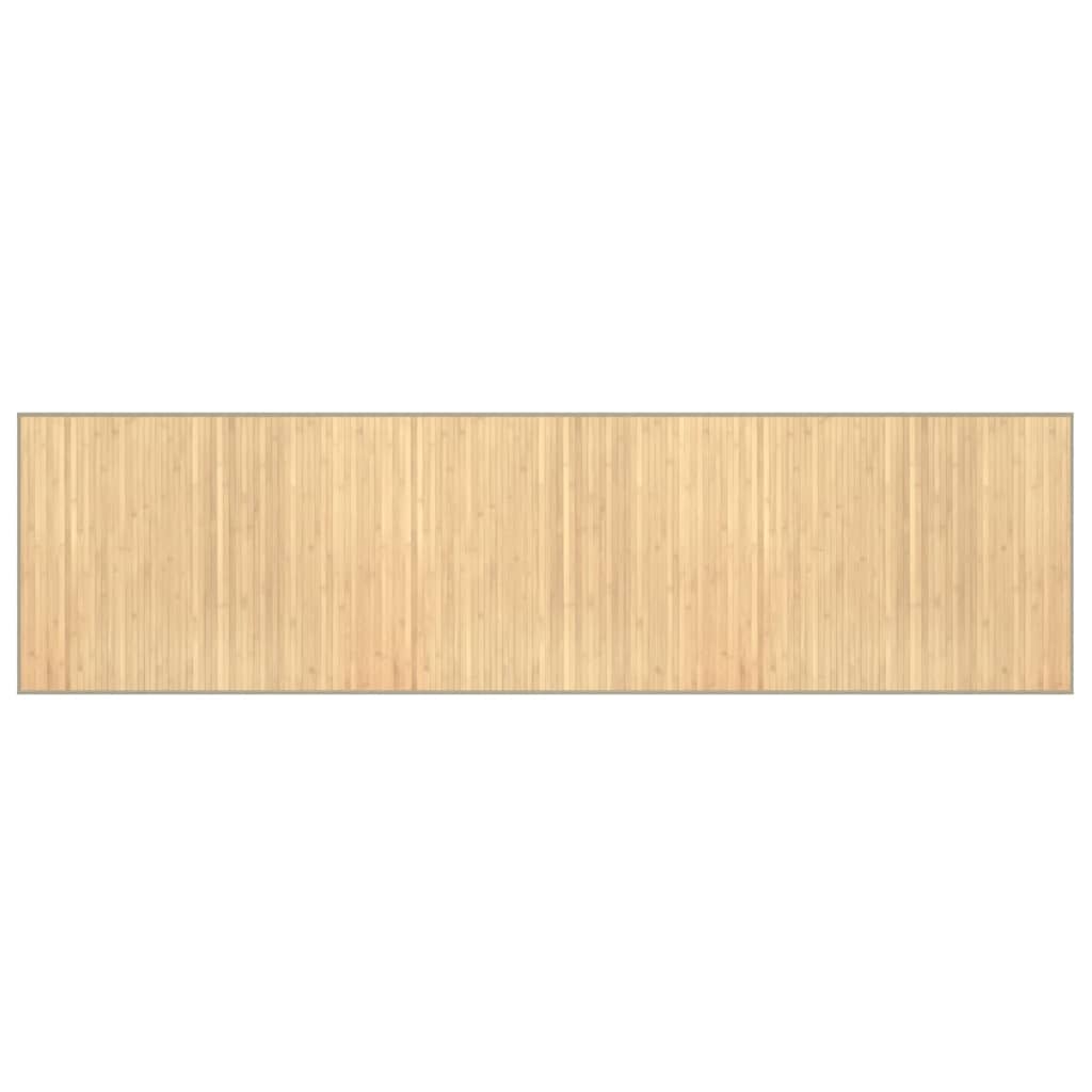Vidaxl vloerkleed rechthoekig 80x300 cm bamboe lichtnaturel