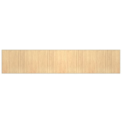 Vidaxl alfombra rectangular 80x400 cm luz de bambú natural natural